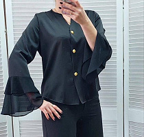 Блузка Nefertiti 1596 black - делук