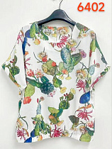 Футболка Lida 6402 white-green - делук