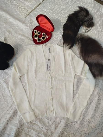 Кардиган Liza Brend 3135 white - делук