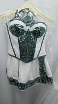Платье Odis 681 white-green - делук
