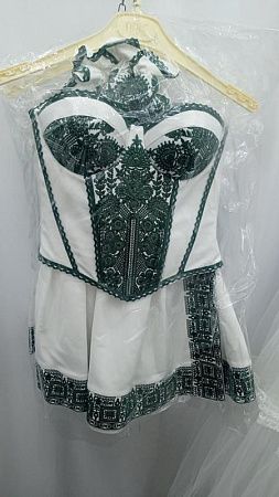 Платье Odis 681 white-green - делук