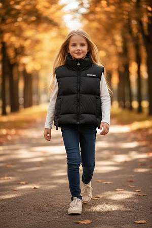 Жилетка Delfinka 3301 black - делук