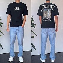 Футболка Three Black 2163 black - делук