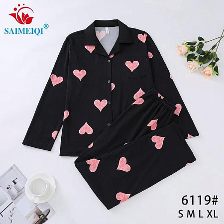 Пижама Estima 6119 black - делук