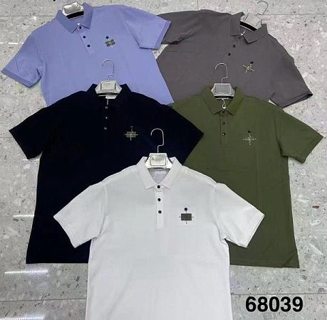 Футболка Minh 68039 khaki - делук