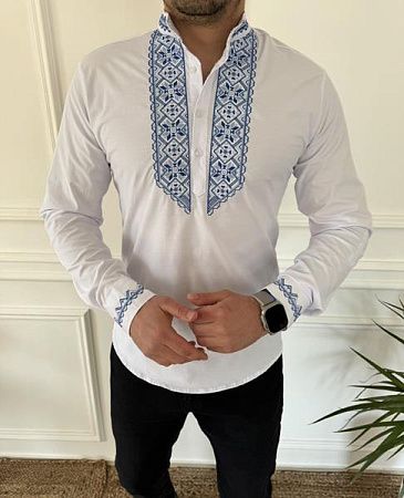 Вышиванка Nik 55954 white - делук