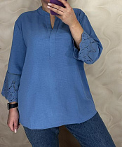 Блузка Levisha 26106 l.blue - делук