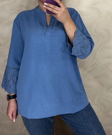 Блузка Levisha 26106 l.blue - делук