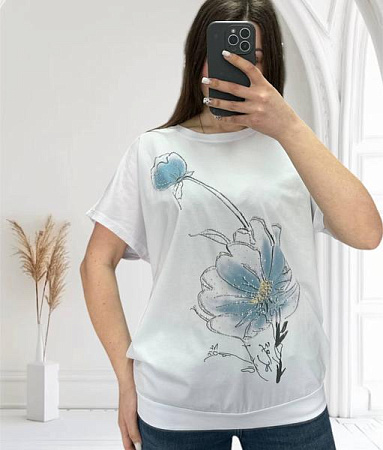 Футболка Levisha 25025 white - делук