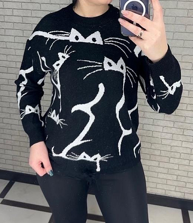 Свитер Levisha 25402 black - делук