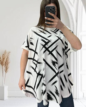 Футболка Elena&Vika 25008 white - делук