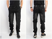 Джинсы God Baron 513D black - делук