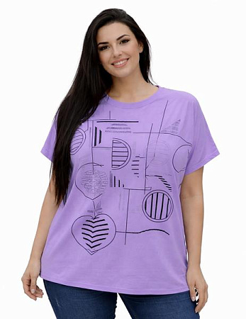 Футболка Elena&Vika 26008 lilac - делук