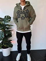 Кофта Спорт Three Black 2357 khaki - делук
