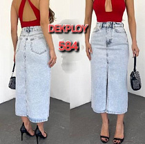 Юбка Maxim Jeans 584 l.blue - делук