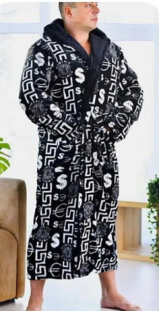 Халат Romeo Life RL786 black - делук