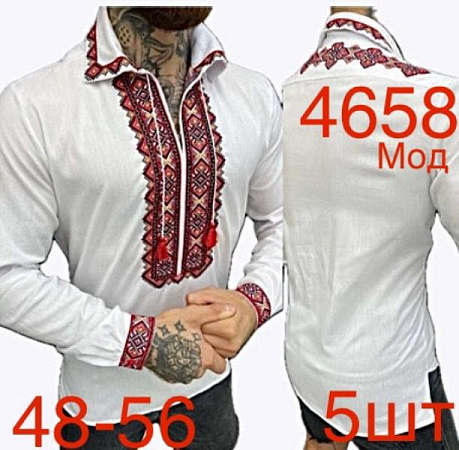 Вышиванка Надийка ND672-4658 white - делук