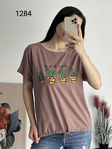 Футболка Fsn 1284 brown - делук