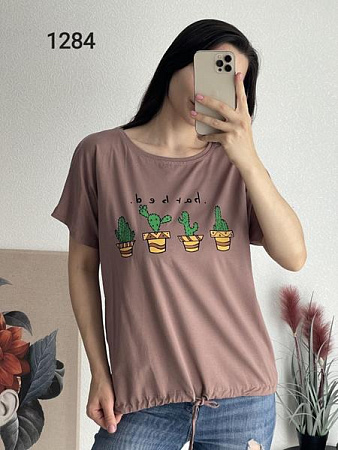 Футболка Fsn 1284 brown - делук