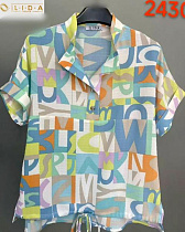 Рубашка Lida 2430 l.blue-l.green - делук