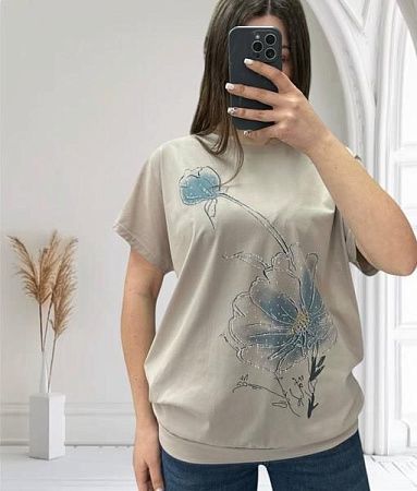 Футболка Levisha 25025 grey - делук
