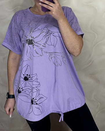 Футболка Levisha 26013 lilac - делук