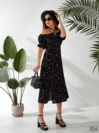 Платье Loren 854-1-1 black - делук
