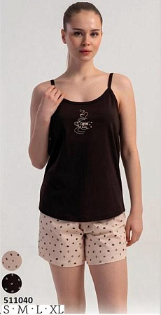 Пижама Trikotag 511040 black-beige - делук