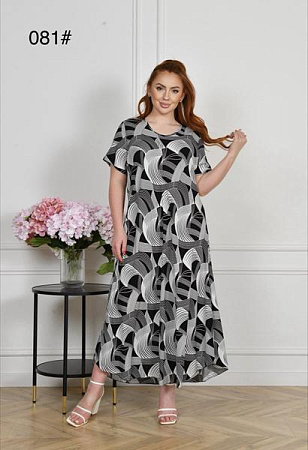 Платье Estima 081 black-l.grey - делук