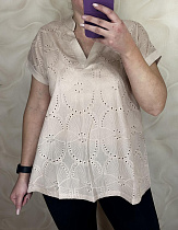 Футболка Levisha 26004 beige - делук