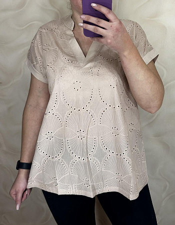 Футболка Levisha 26004 beige - делук