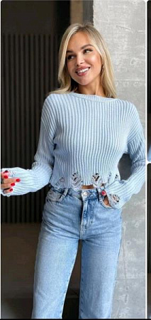 Свитер Lora LR799 l.blue - делук