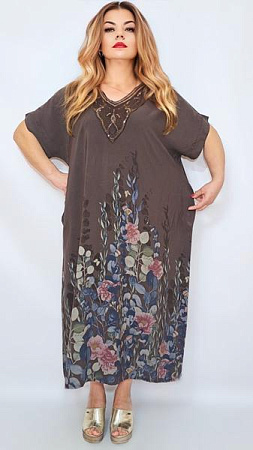 Платье Romeo Life RL1266 brown - делук
