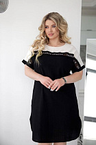 Платье Akulova 2054 black-white - делук