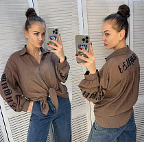 Рубашка Lora LR1009 brown - делук