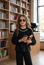 Блузка Delfinka 85052 black - делук