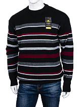 Свитер Abdo Полоска black батал - делук