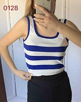 Майка Fsn 0128 white-blue - делук