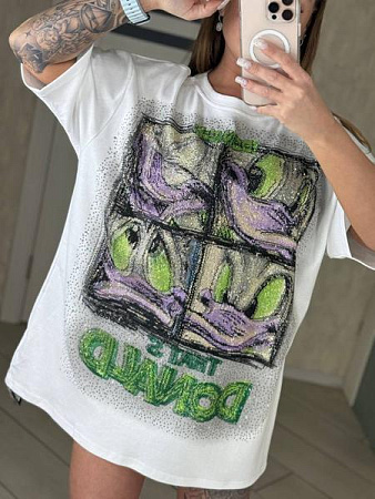 Футболка Lora LR1082 white - делук