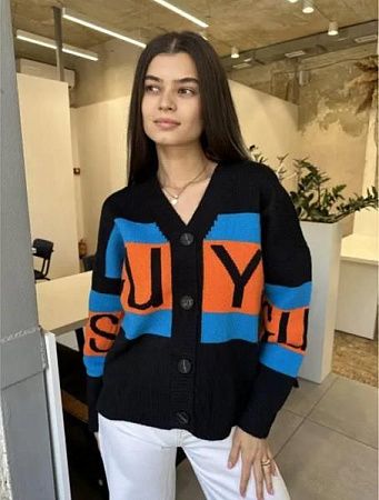 Кофта Levisha 26331 black-orange - делук