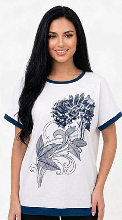 Футболка Levisha 25022 white-navy - делук