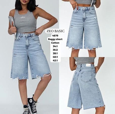 Шорты Jeans Style 4879 l.blue - делук
