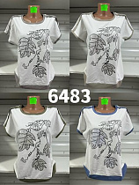 Футболка Gertie 6483 white-khaki - делук