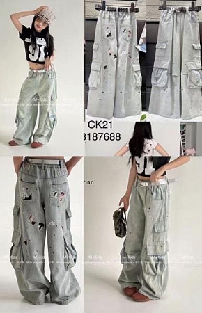Джинсы Major Kids CK21 l.blue - делук