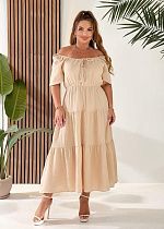 Платье Deliv 587 beige - делук
