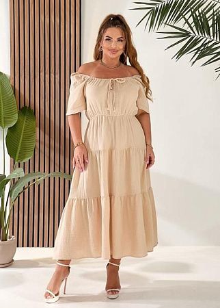 Платье Deliv 587 beige - делук