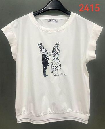Футболка Lida 2415 white - делук