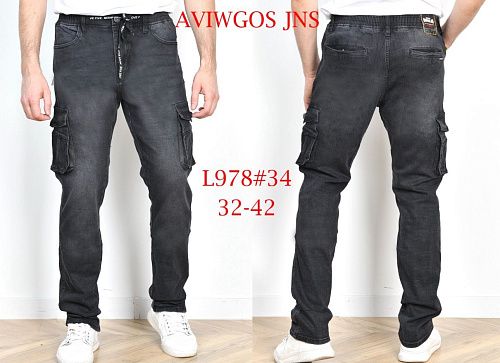 Джинсы God Baron L978 black - делук