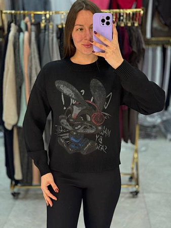 Свитер Arina 925 black - делук