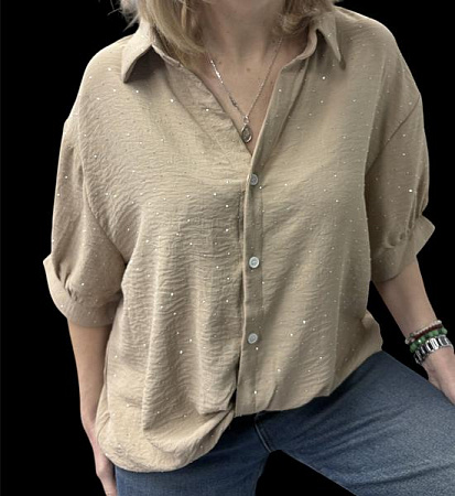 Рубашка Elena&Vika 26120 d.beige - делук